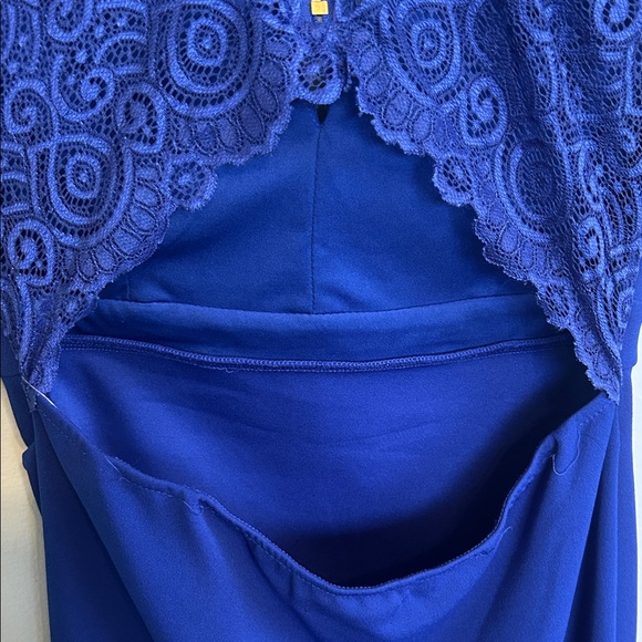 Emerald Sundae Royal Blue Asymmetrical Dress - Picture 4 of 11